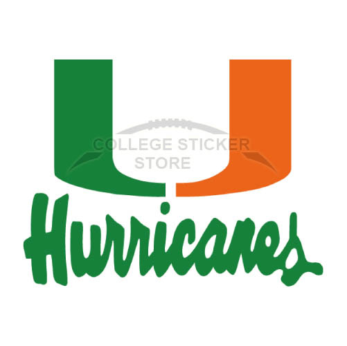 Personal Miami Hurricanes Iron-on Transfers (Wall Stickers)NO.5038